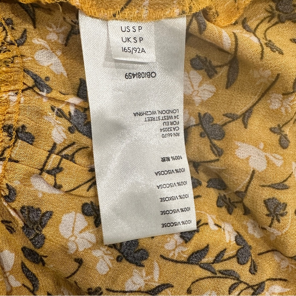 Anthropologie Maeve Mustard Floral Blouse - Picture 8 of 8